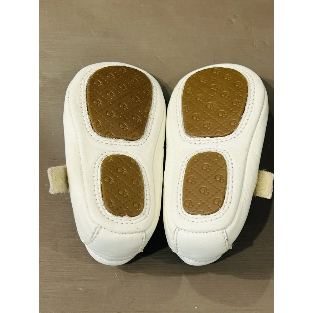 Old Soles Gabrielle Mary Jane White Leather Size (15-18 mos) US 6 EU 22 EUC